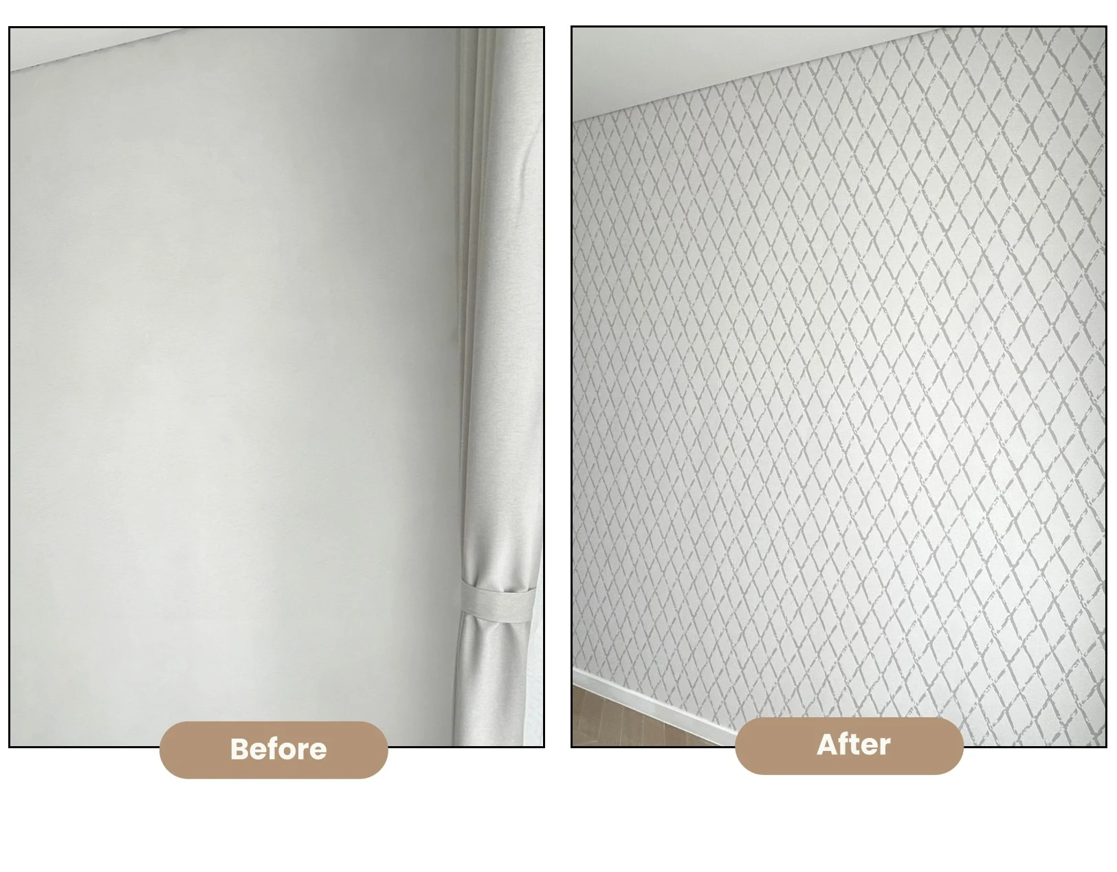 Modern Clean Texture pattern Wallpaper Makeover by Honpo